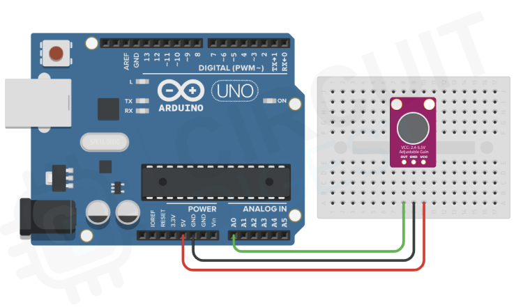 [Interfacing MAX4466 microphone amplifier module with Arduino](https://circuitdigest.com/microcontroller-projects/) — reference image